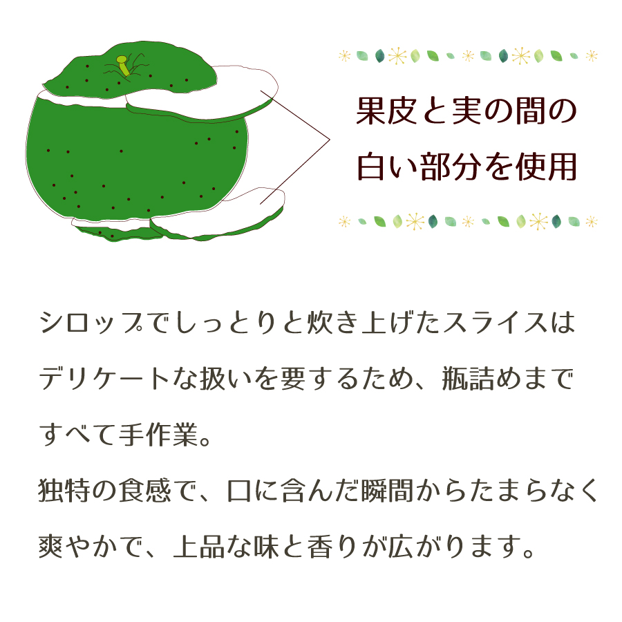 果皮と実の間の白い部分を使用